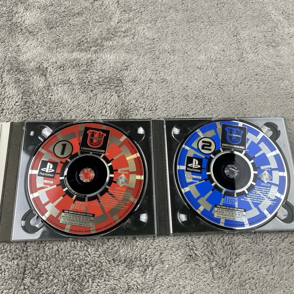 Playstation Underground CD Magazine Demo Discs V2.4 PS1 Complete 2 Disc